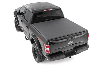 Rough Country 41521550A Soft Tri-Fold Bed Cover | 5'7" Bed | Ford F-150 (21-25)/F-150 Lightning (22-25)