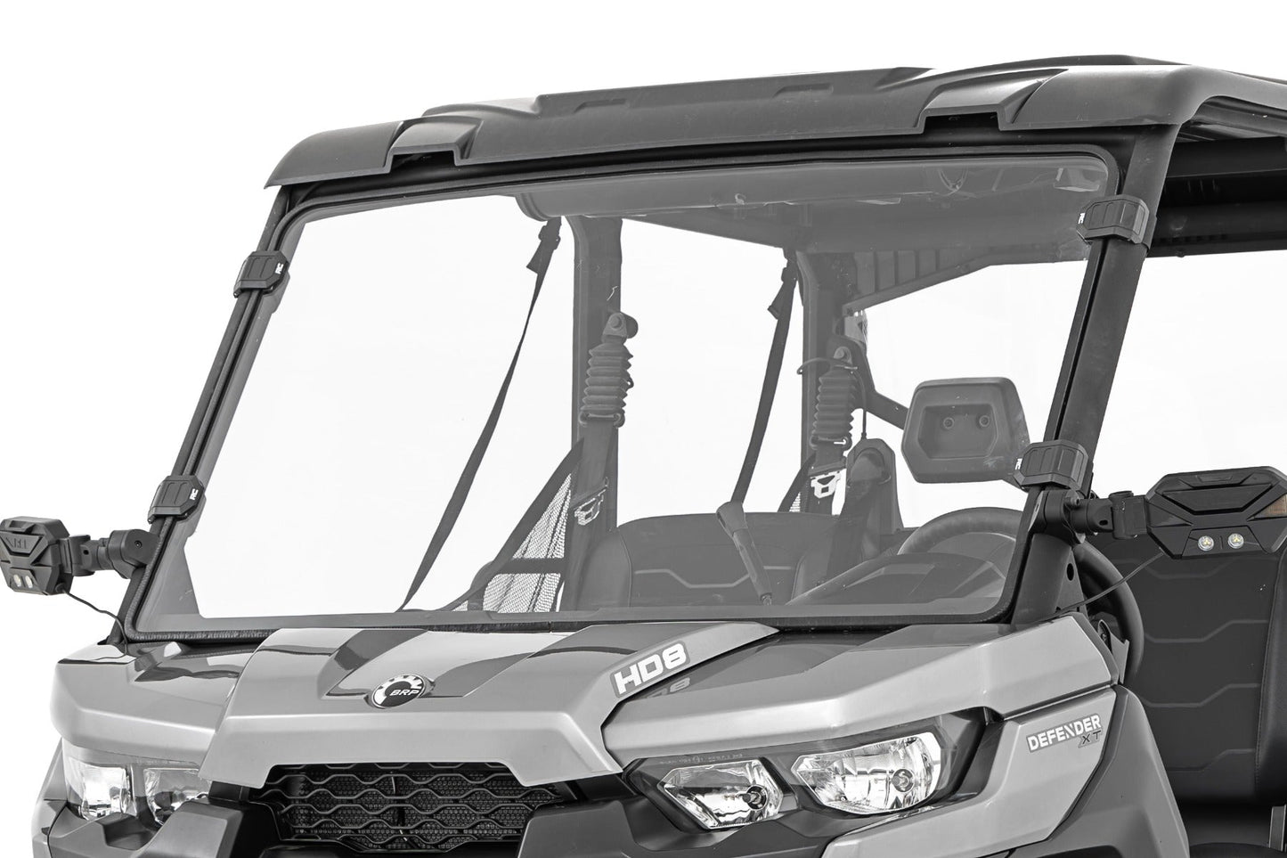 Rough Country 98162030 Full Windshield | Scratch Resistant | Can-Am Defender HD 8/HD 9/HD 10