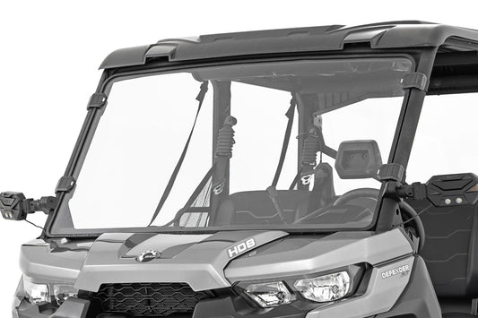 Rough Country 98162030 Full Windshield | Scratch Resistant | Can-Am Defender HD 8/HD 9/HD 10