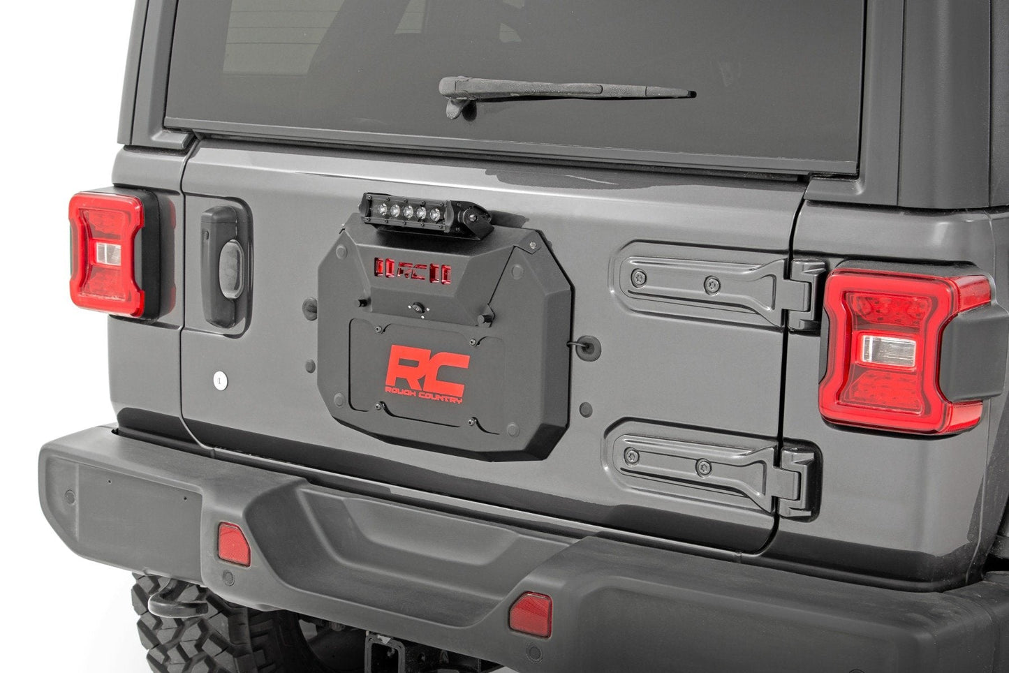 Rough Country 10584 Spare Tire Carrier Delete | 8 Inch BLK Ser LED | Jeep Wrangler JL (18-24)