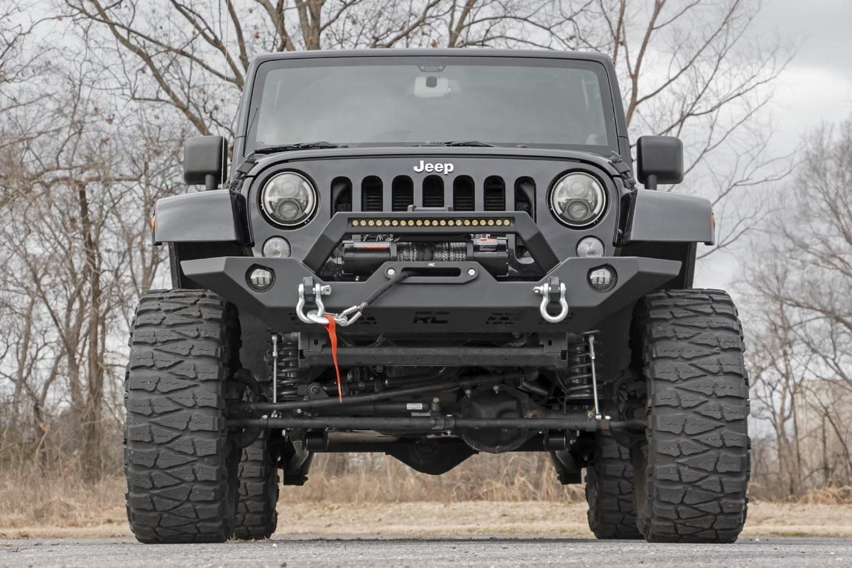 Rough Country 10596 Front Bumper | Sport | OE Fog | Jeep Gladiator JT/Wrangler JK & JL/Wrangler Unlimited 4WD
