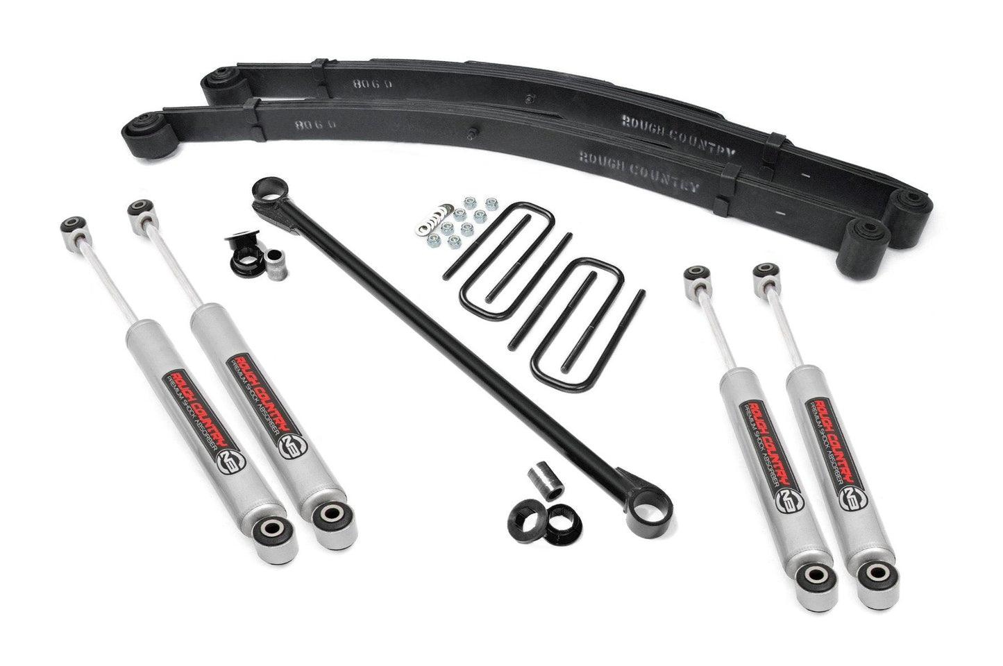 Rough Country 489.20 2.5 Inch Leveling Kit | Leaf Spring | Ford F-250/F-350 Super Duty 4WD (99-04)