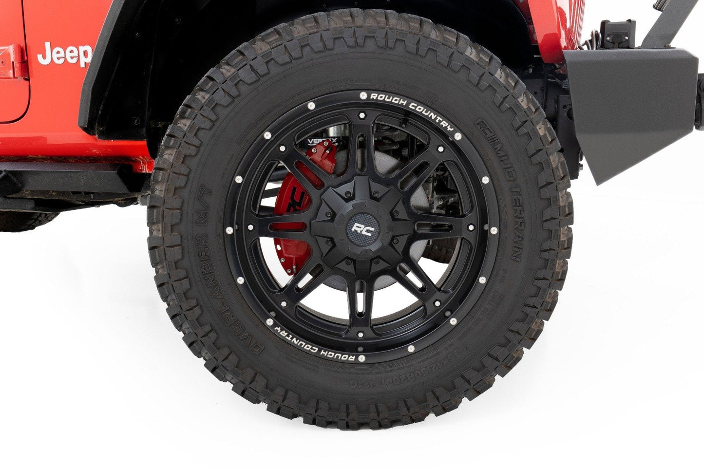 Rough Country 71150 Caliper Covers | Front and Rear | Red | Sport | Jeep Gladiator JT/Wrangler JL (18-25)