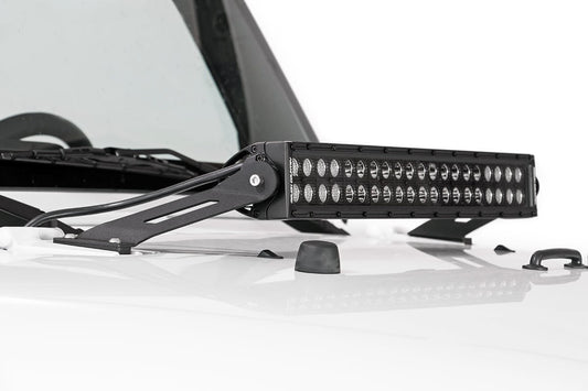 Rough Country 70533 LED Light Mount | Hood | 20" | Jeep Wrangler JK/Wrangler Unlimited  (07-18)