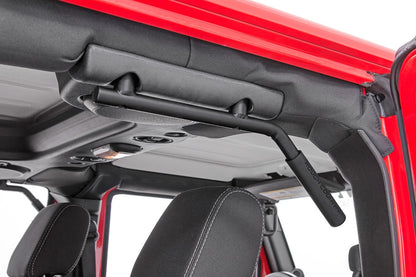 Rough Country 6503 Grab Handles | Steel | FR & RR | Black | Jeep Wrangler JK/Wrangler Unlimited (07-18)