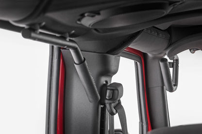 Rough Country 6503 Grab Handles | Steel | FR & RR | Black | Jeep Wrangler JK/Wrangler Unlimited (07-18)