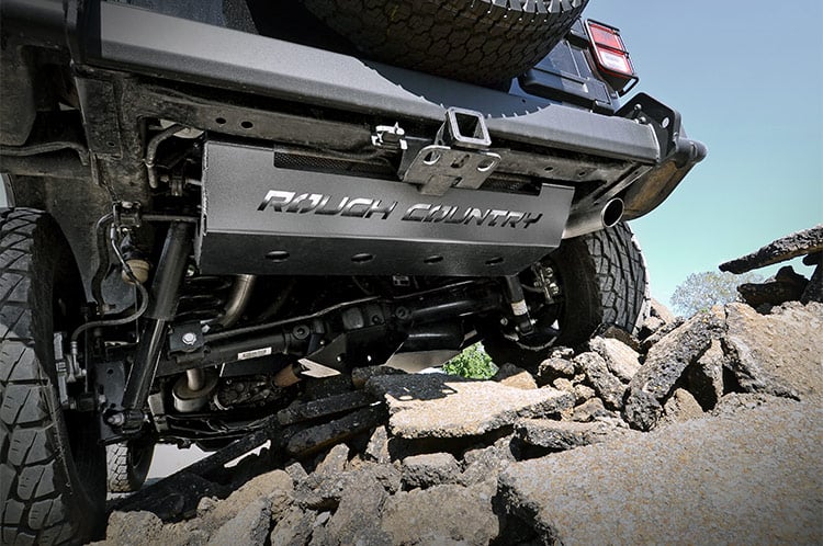 Rough Country 779 Muffler Skid Plate | Jeep Wrangler JK/Wrangler Unlimited  (2007-2018)