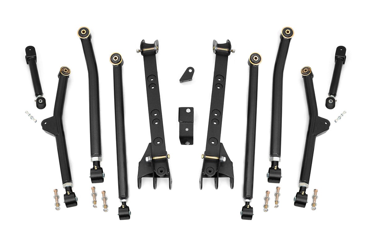 Rough Country 63800U Long Arm Upgrade Kit | 4-6 Inch Lift | Jeep Wrangler Unlimited 4WD (04-06)