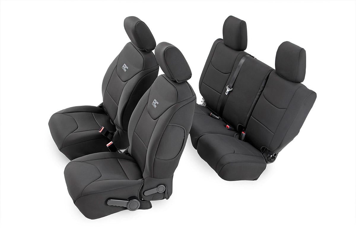 Rough Country 91003 Seat Covers | Front and Rear | Jeep Wrangler Unlimited 4WD (2011-2012)