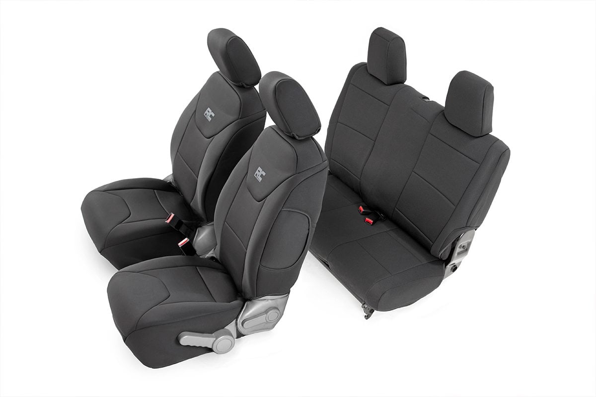 Rough Country 91005 Seat Covers | Front and Rear | Jeep Wrangler JK 4WD (2007-2010)