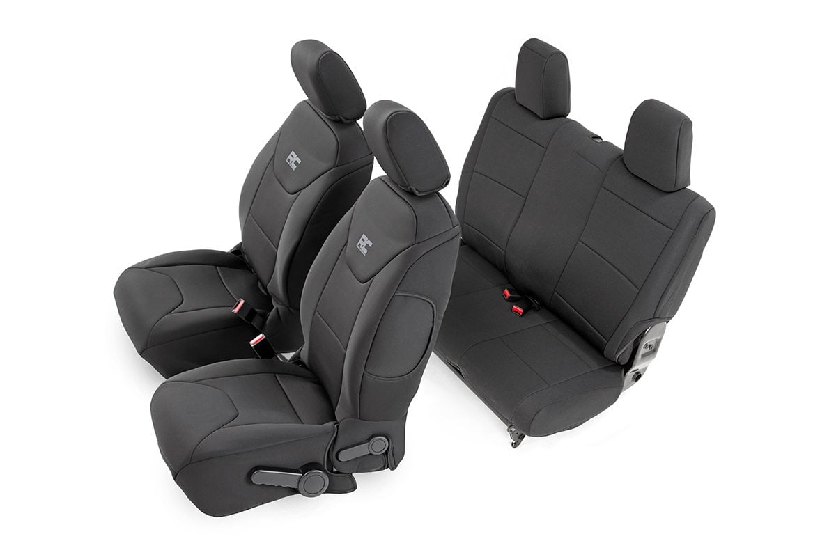 Rough Country 91007 Seat Covers | Front and Rear | 2-Door | Jeep Wrangler JK 4WD (2013-2018)