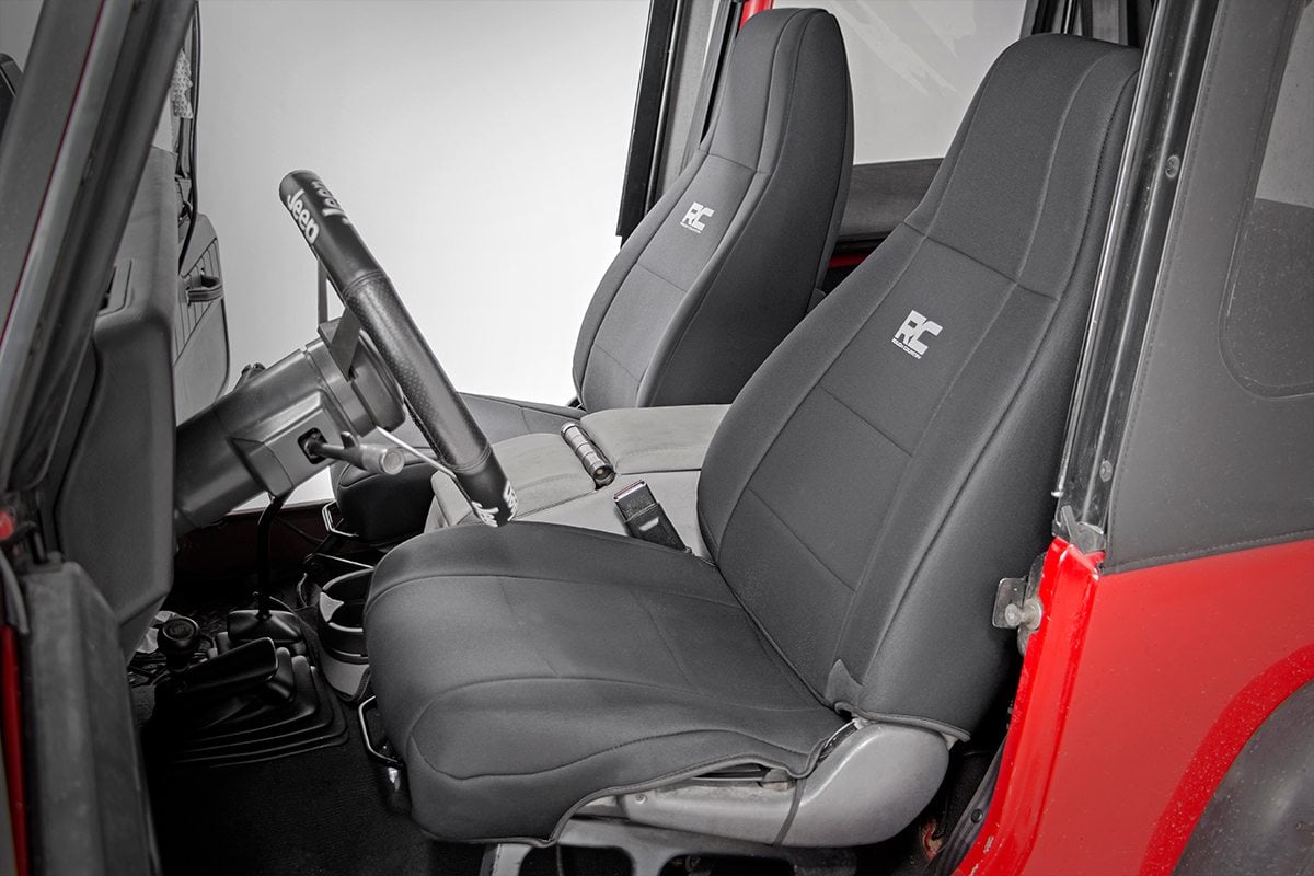 Rough Country 91008 Seat Covers | Front and Rear | Jeep Wrangler YJ 4WD (1987-1990)