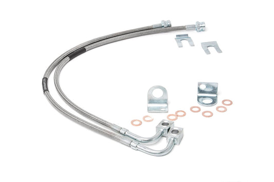 Rough Country 89708 Brake Lines | Stainless | Rear | 4-6 Inch Lift | Jeep Wrangler JK/Wrangler Unlimited (07-18)