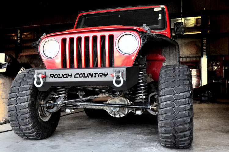 Rough Country 1058 D Ring Shackles and Mounts | TJ Stubby | XJ Winch | Jeep Cherokee XJ (84-01)/Wrangler TJ (97-06)