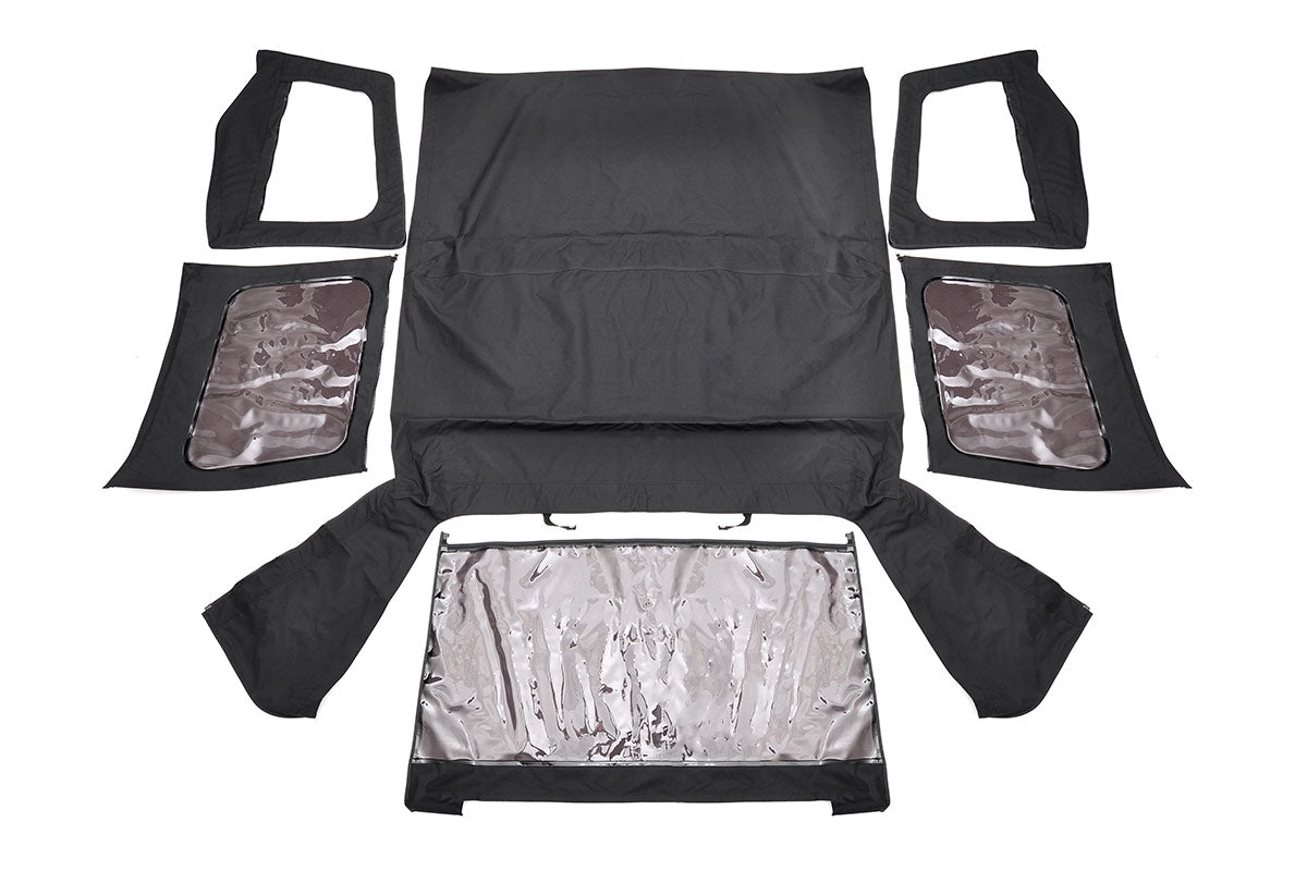 Rough Country RC84050.35 Soft Top | Replacement | Black | Half Doors | Jeep Wrangler YJ 4WD (87-95)