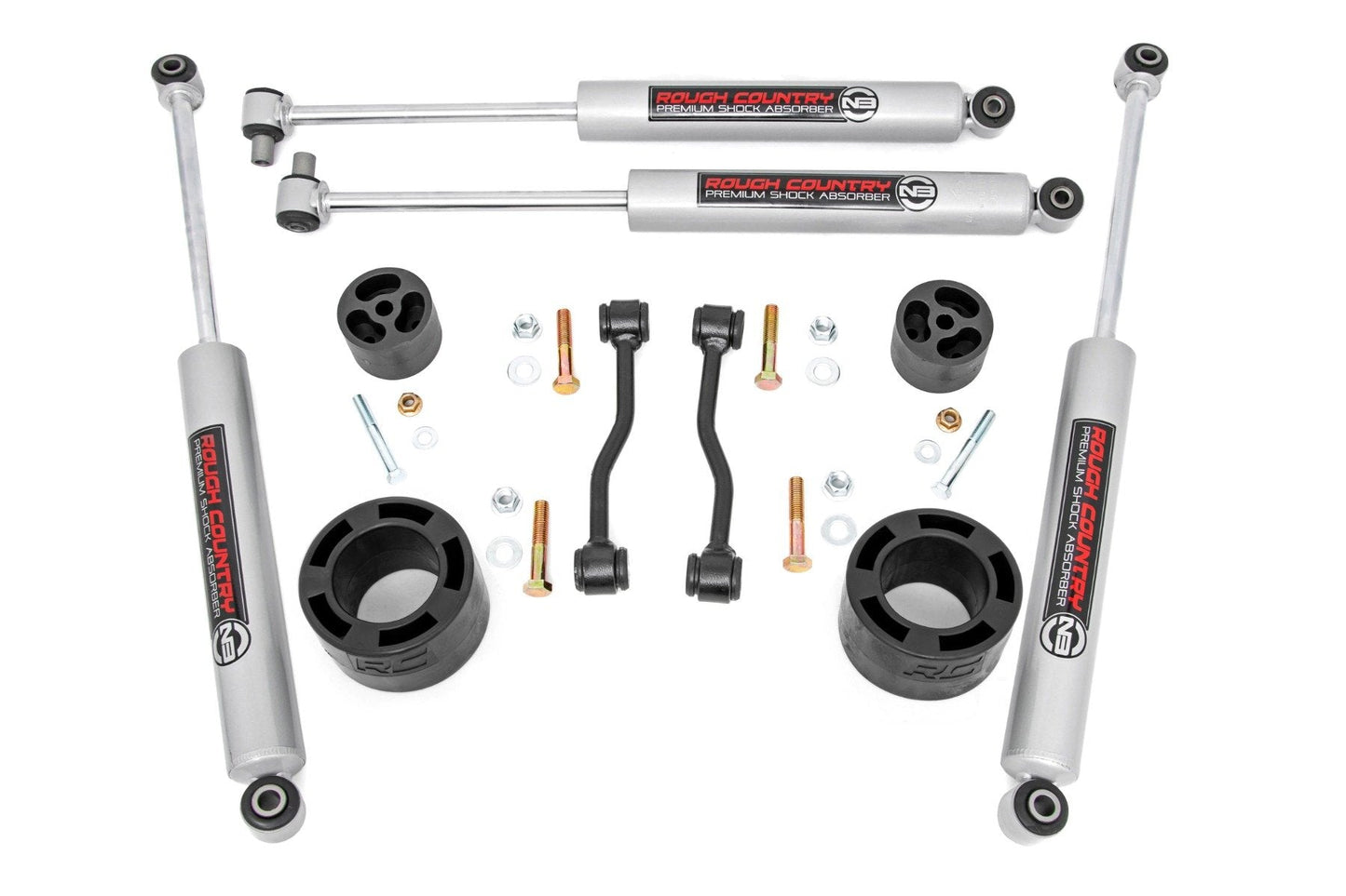 Rough Country 63430A 2.5 Inch Leveling Kit | Spacers | N3 | Jeep Gladiator JT 4WD (2020-2023)