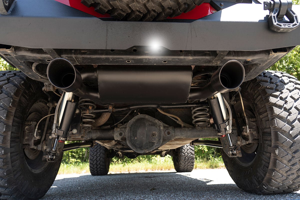 Rough Country 96002A Performance Exhaust | Dual Outlet | Jeep Wrangler JK/Wrangler Unlimited (07-18)