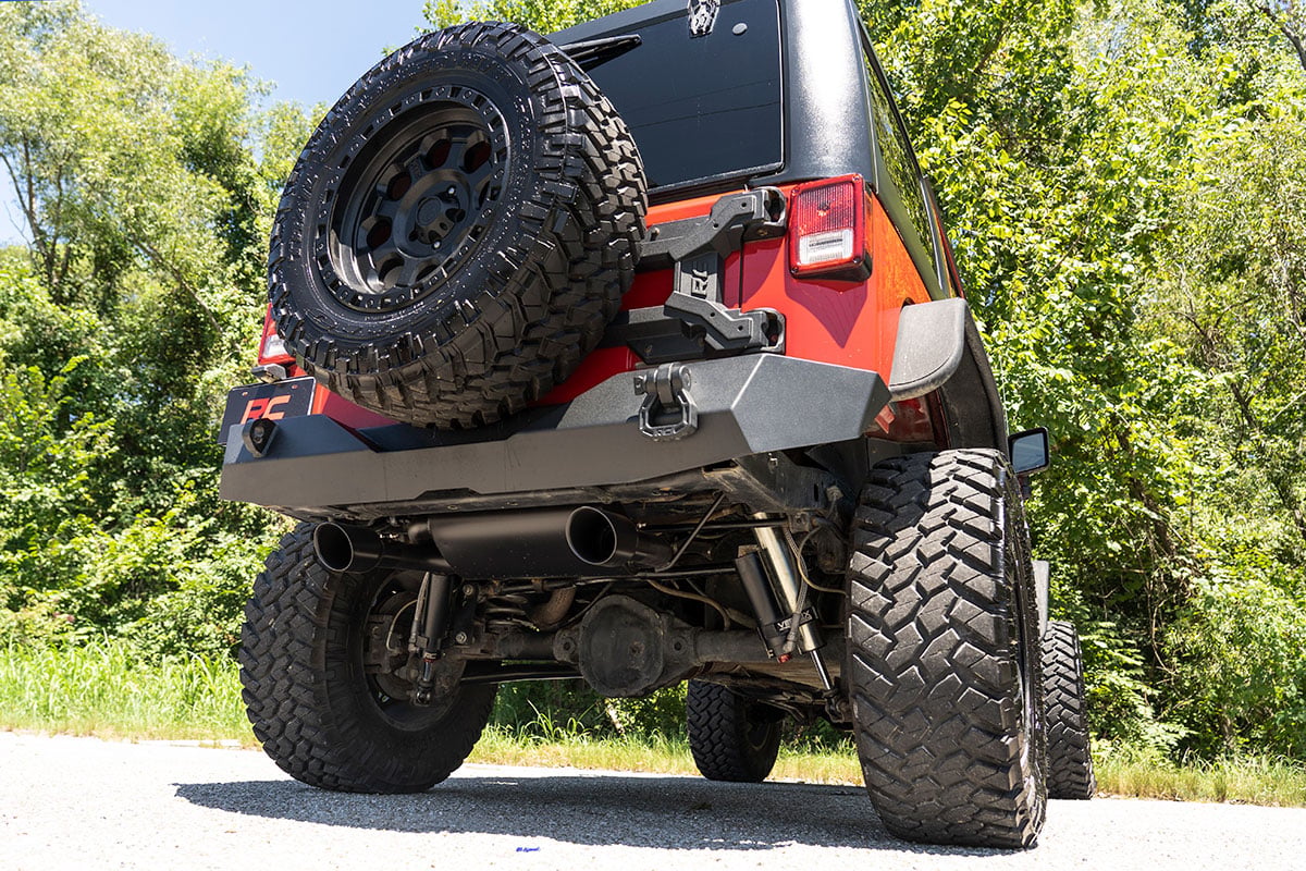 Rough Country 96002A Performance Exhaust | Dual Outlet | Jeep Wrangler JK/Wrangler Unlimited (07-18)