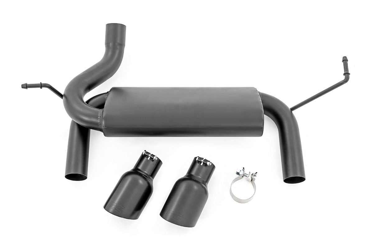 Rough Country 96002A Performance Exhaust | Dual Outlet | Jeep Wrangler JK/Wrangler Unlimited (07-18)