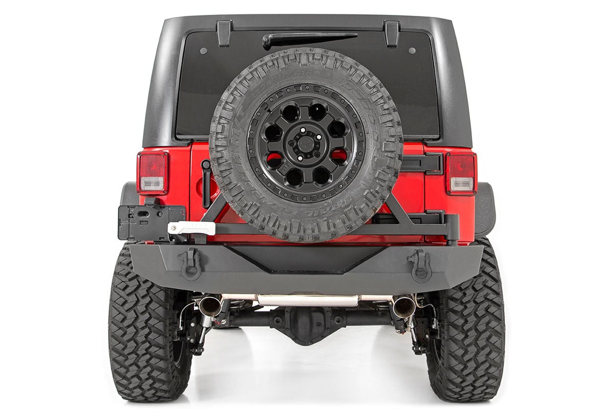 Rough Country 10594A Rear Bumper | Rock Crawler | Tire Carrier | Jeep Wrangler JK/Wrangler Unlimited (07-18)