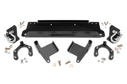 Rough Country 1173 Winch Mount Plate | Factory Bmpr | D-Rings | Jeep Wrangler JK/Wrangler Unlimited (07-18)