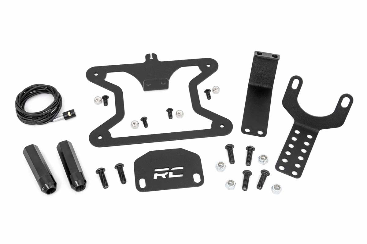 Rough Country 10541 License Plate Relocation Bracket | Jeep Wrangler JK/Wrangler Unlimited  (07-18)