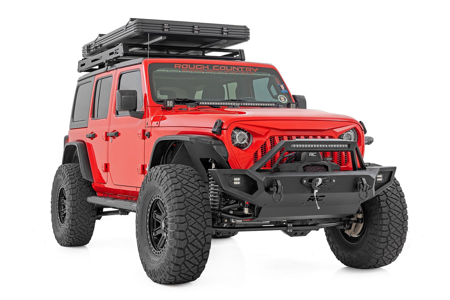 Rough Country 10585 Front Winch Bumper | Jeep Gladiator JT/Wrangler JK & JL/Wrangler Unlimited