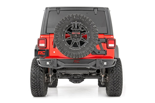 Rough Country 10648 Rear Bumper | Tubular | Jeep Wrangler JL (18-25)/Wrangler Unlimited (18-25)