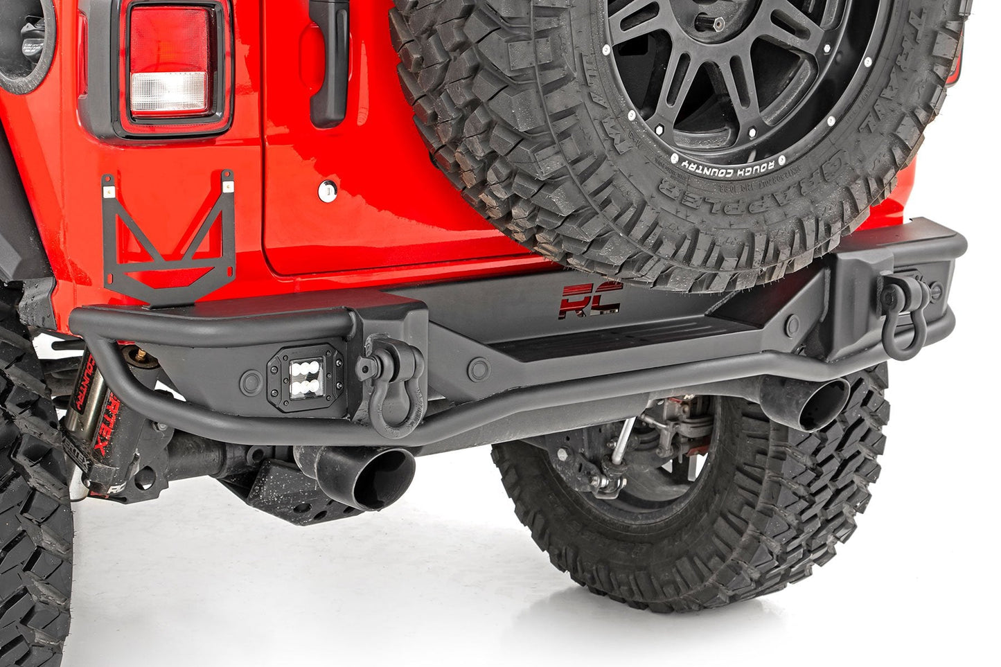 Rough Country 10648 Rear Bumper | Tubular | Jeep Wrangler JL (18-25)/Wrangler Unlimited (18-25)