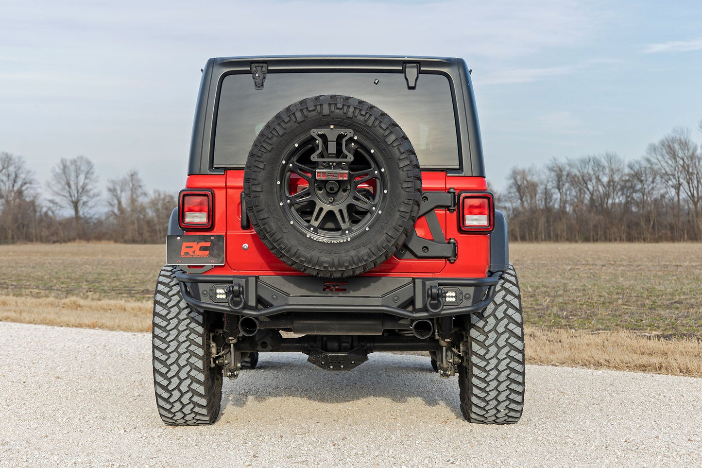 Rough Country 10648 Rear Bumper | Tubular | Jeep Wrangler JL (18-25)/Wrangler Unlimited (18-25)