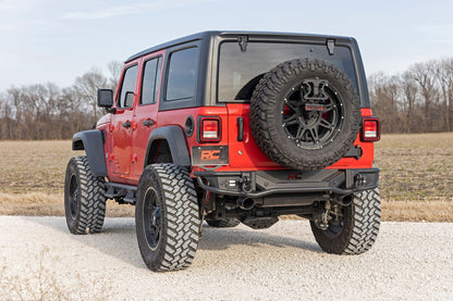 Rough Country 10648 Rear Bumper | Tubular | Jeep Wrangler JL (18-25)/Wrangler Unlimited (18-25)