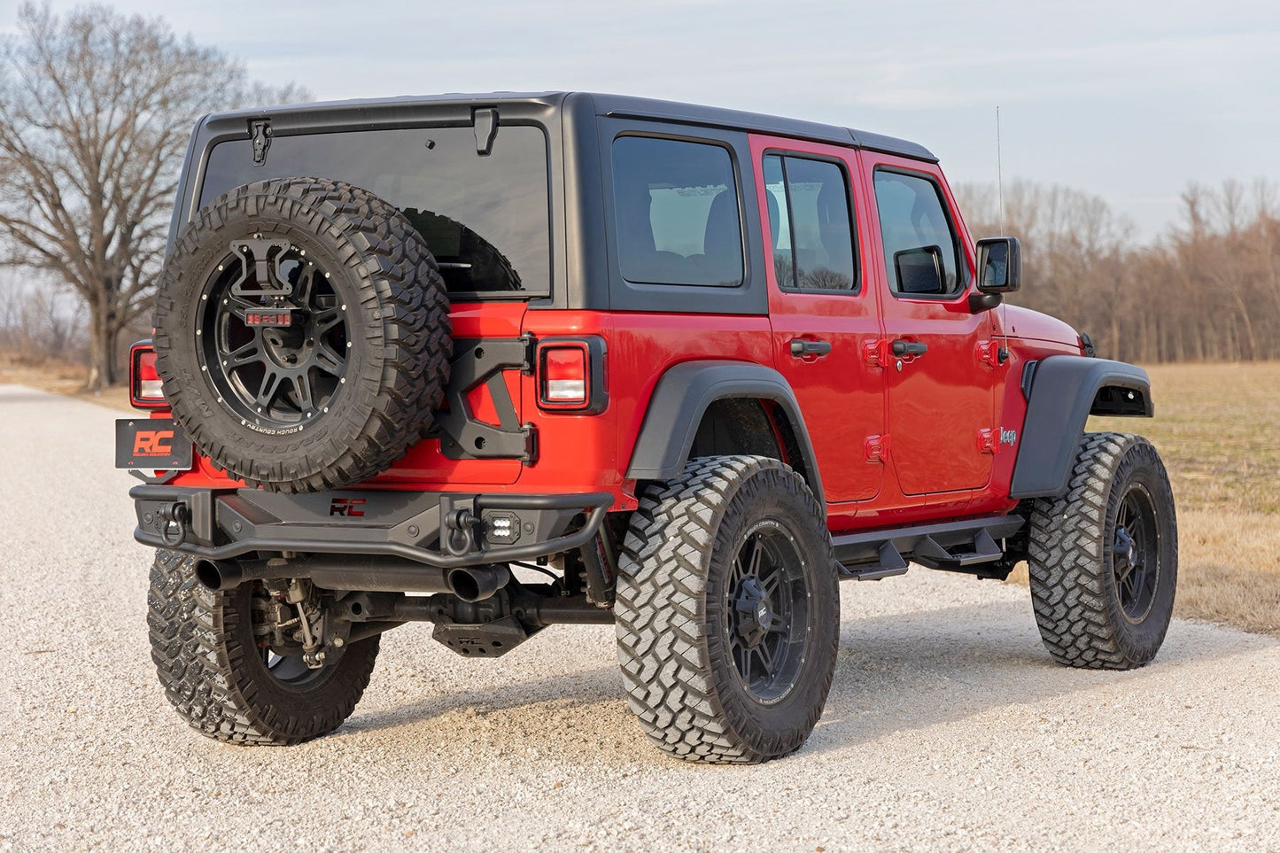 Rough Country 10648 Rear Bumper | Tubular | Jeep Wrangler JL (18-25)/Wrangler Unlimited (18-25)