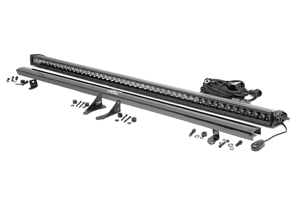 Rough Country 70057 LED Light Kit | Cowl Mount | 50" Black Single Row | Jeep Gladiator JT/Wrangler JL (18-25)