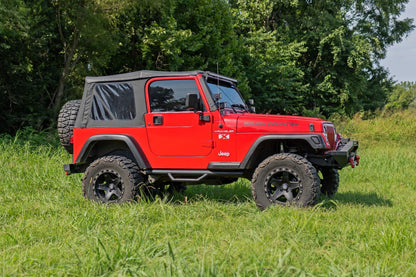 Rough Country RCJ9746A Nerf Steps | Full Length | Jeep Wrangler TJ 4WD (1997-2006)