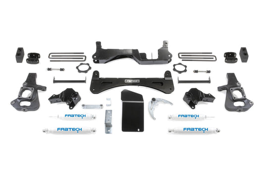 Fabtech 6" RTS SYS W/PERF SHKS 01-10 GM C/K2500HD/3500HD