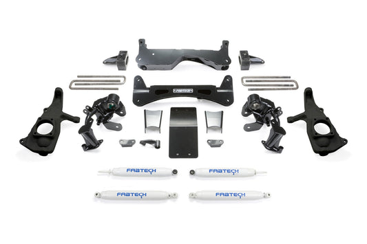 Fabtech 6" RTS SYS W/PERF SHKS 2011-19 GM 3500HD 2WD/4WD