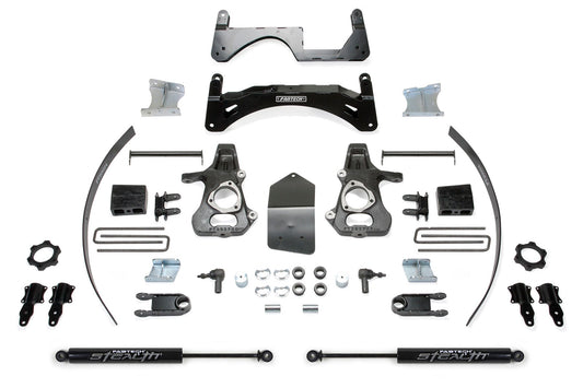 Fabtech 6" BASIC SYS W/ STEALTH 14-18 GM K1500 P/U W/ OE ALM OR STMP STL UCA