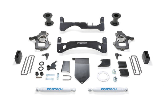 Fabtech 6" BASIC SYS G2 W/ PERF SHKS 14-18 GM C/K1500 P/U W/ OE ALM OR STMP STL UCA