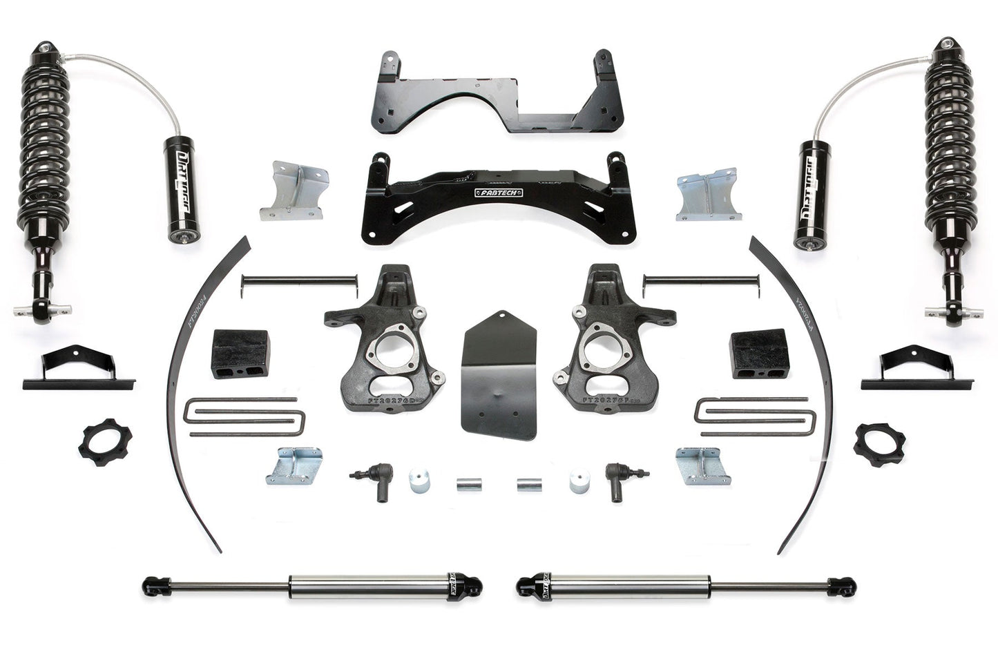 Fabtech 6" BASIC SYS W/ DL 2.5 & 2.25 14-18 GM C/K1500 P/U W/ OE ALM OR STMP STL UCA