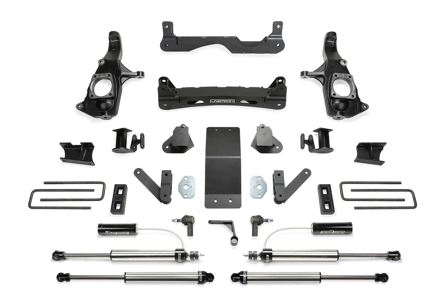 Fabtech 4" BASIC SYS W/DLSS RESI SHKS 2011-19 GM 2500HD 2WD/4WD