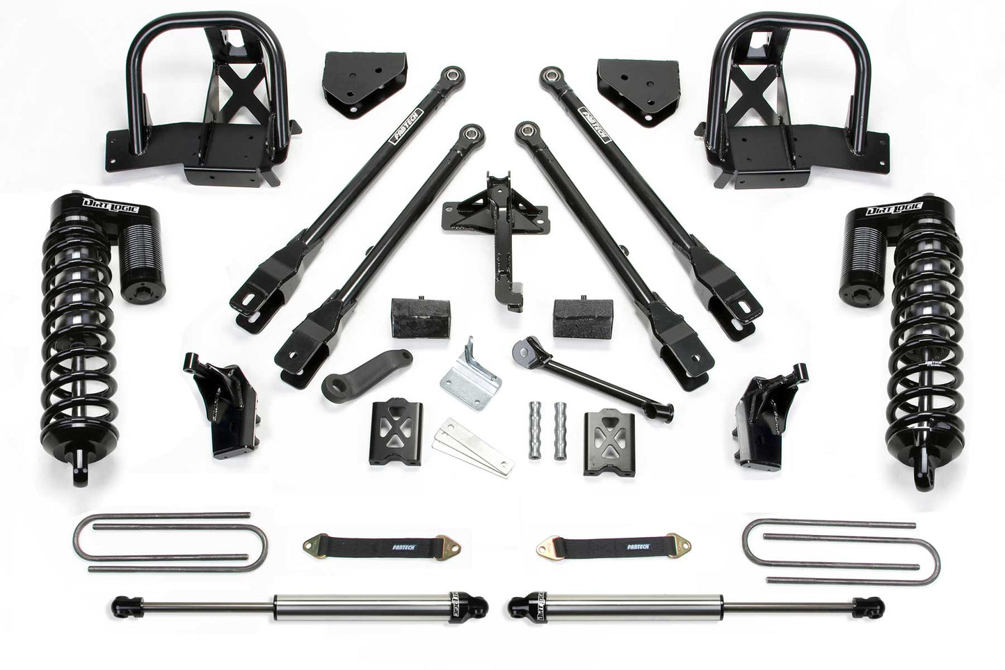 Fabtech 6" 4LINK SYS W/DLSS 4.0 C/O & RR DLSS 05-07 FORD F250 4WD W/FACTORY OVERLOAD