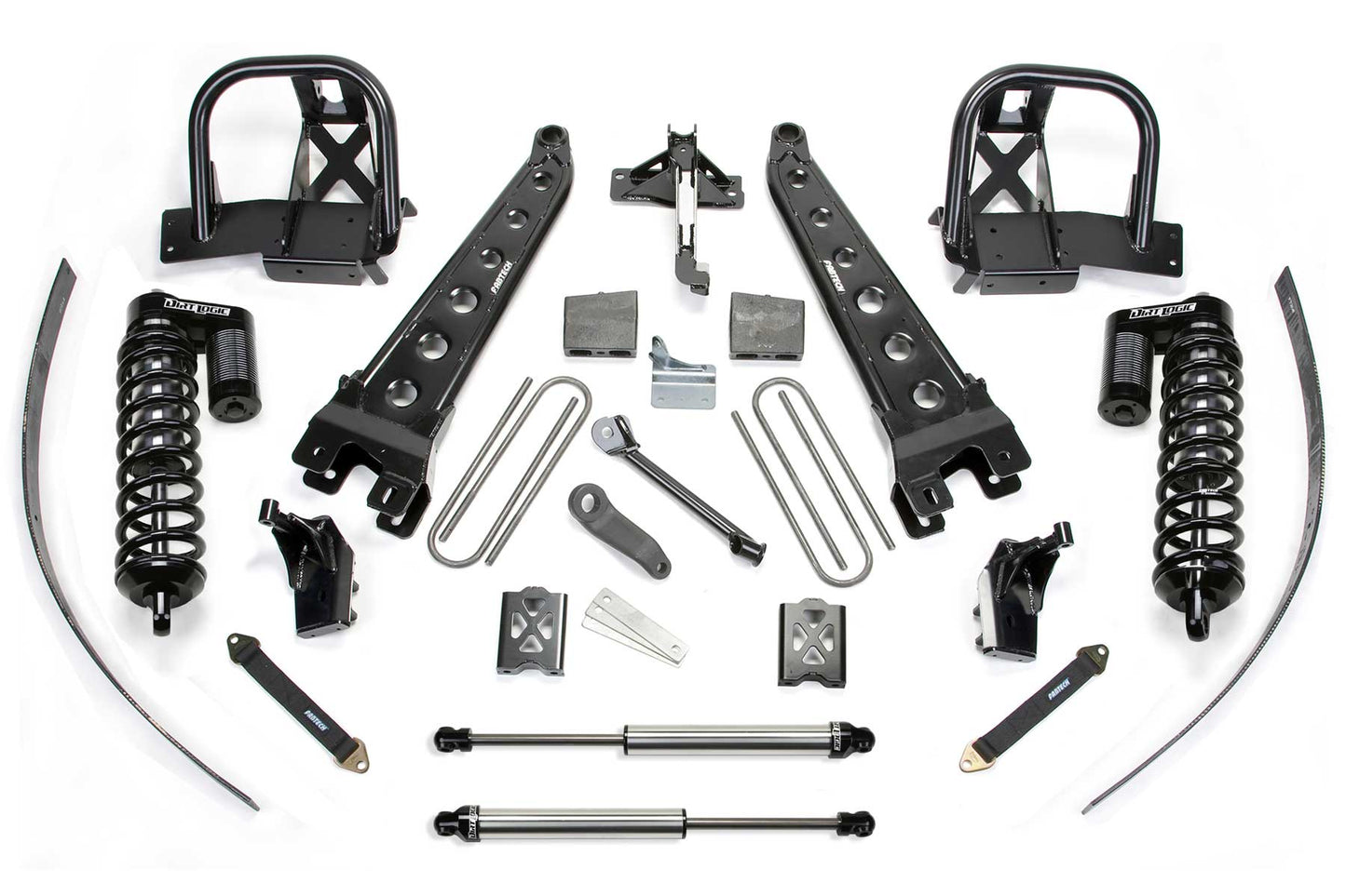 Fabtech 8" RAD ARM SYS W/DLSS 4.0 C/O& RR DLSS 08-10 FORD F250 4WD W/O FACTORY OVERLOAD