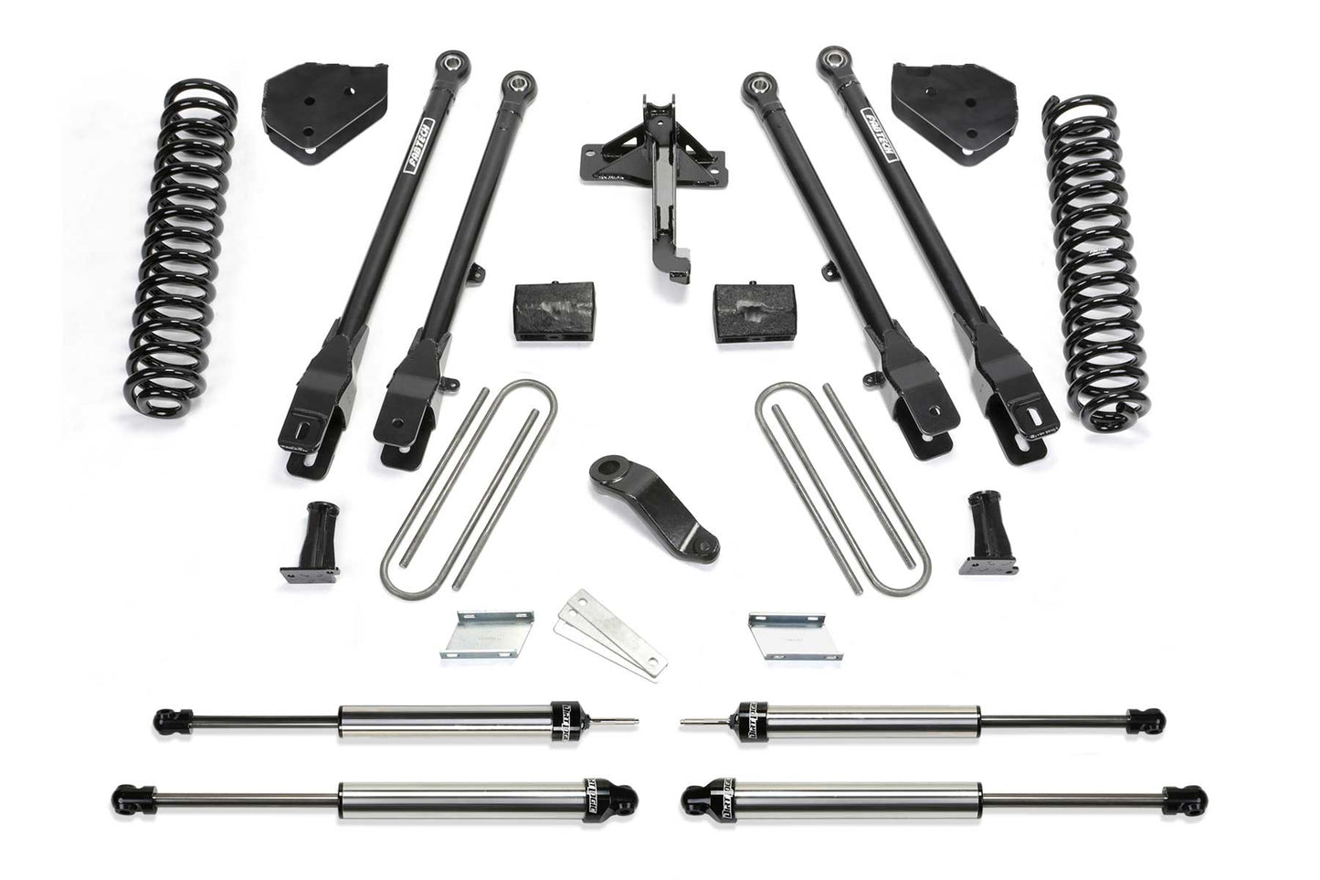 Fabtech 6" 4LINK SYS W/COILS & DL SHKS 2018 FORD F450/F550 4WD DIESEL