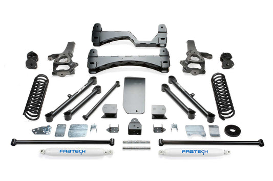 Fabtech 6" BASIC SYS W/PERF SHKS 2009-11 DODGE 1500 4WD