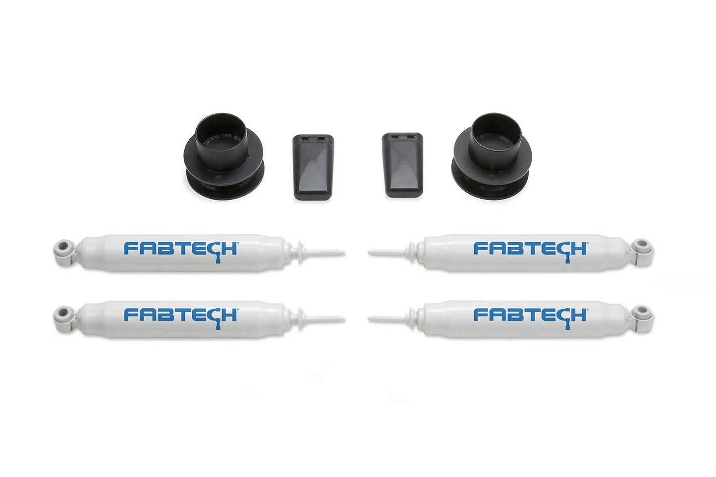 Fabtech 2.5 in. COIL SPCR KIT W/PERF SHKS 2014-18 RAM 2500 4WD