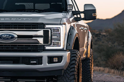 Rough Country A-F21112-G1 Fender Flares | Defender | G1 Absolute Black | Ford F-250/F-350 Super Duty (17-22)