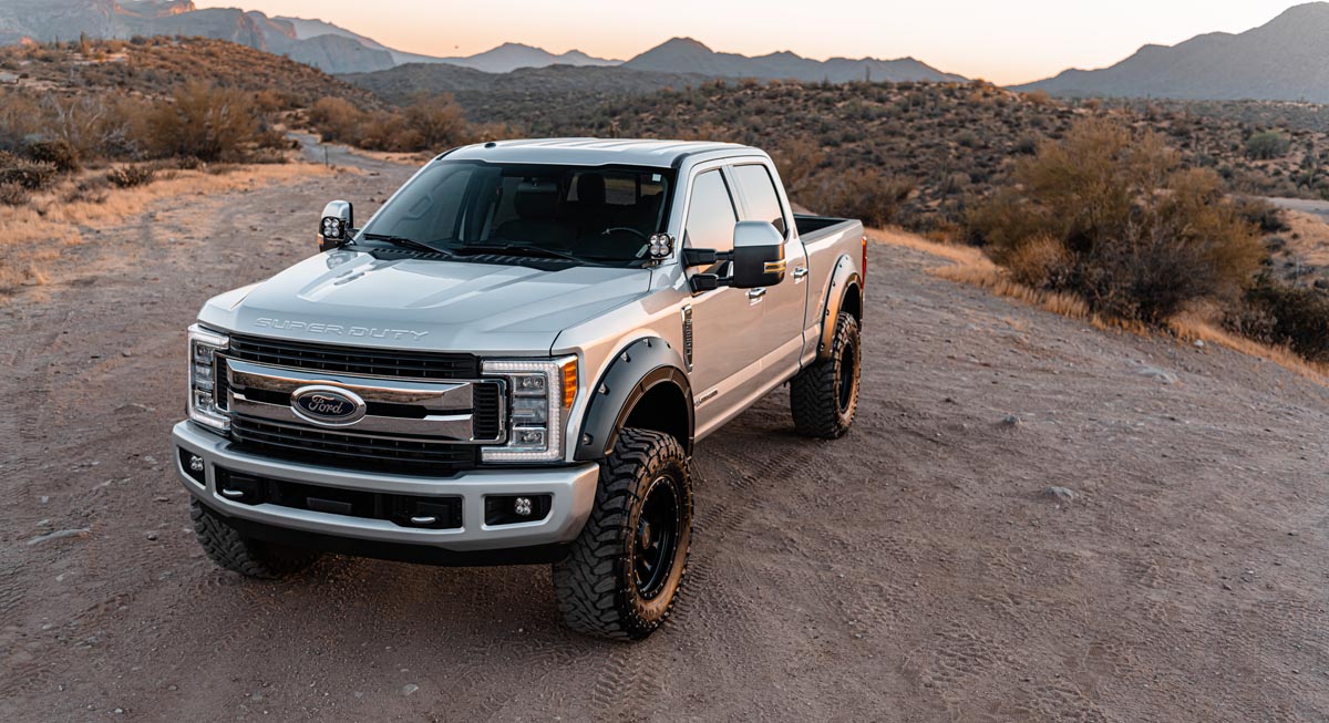 Rough Country A-F21112-G1 Fender Flares | Defender | G1 Absolute Black | Ford F-250/F-350 Super Duty (17-22)