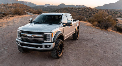 Rough Country A-F21112-G1 Fender Flares | Defender | G1 Absolute Black | Ford F-250/F-350 Super Duty (17-22)