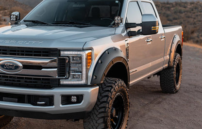Rough Country A-F21112-G1 Fender Flares | Defender | G1 Absolute Black | Ford F-250/F-350 Super Duty (17-22)