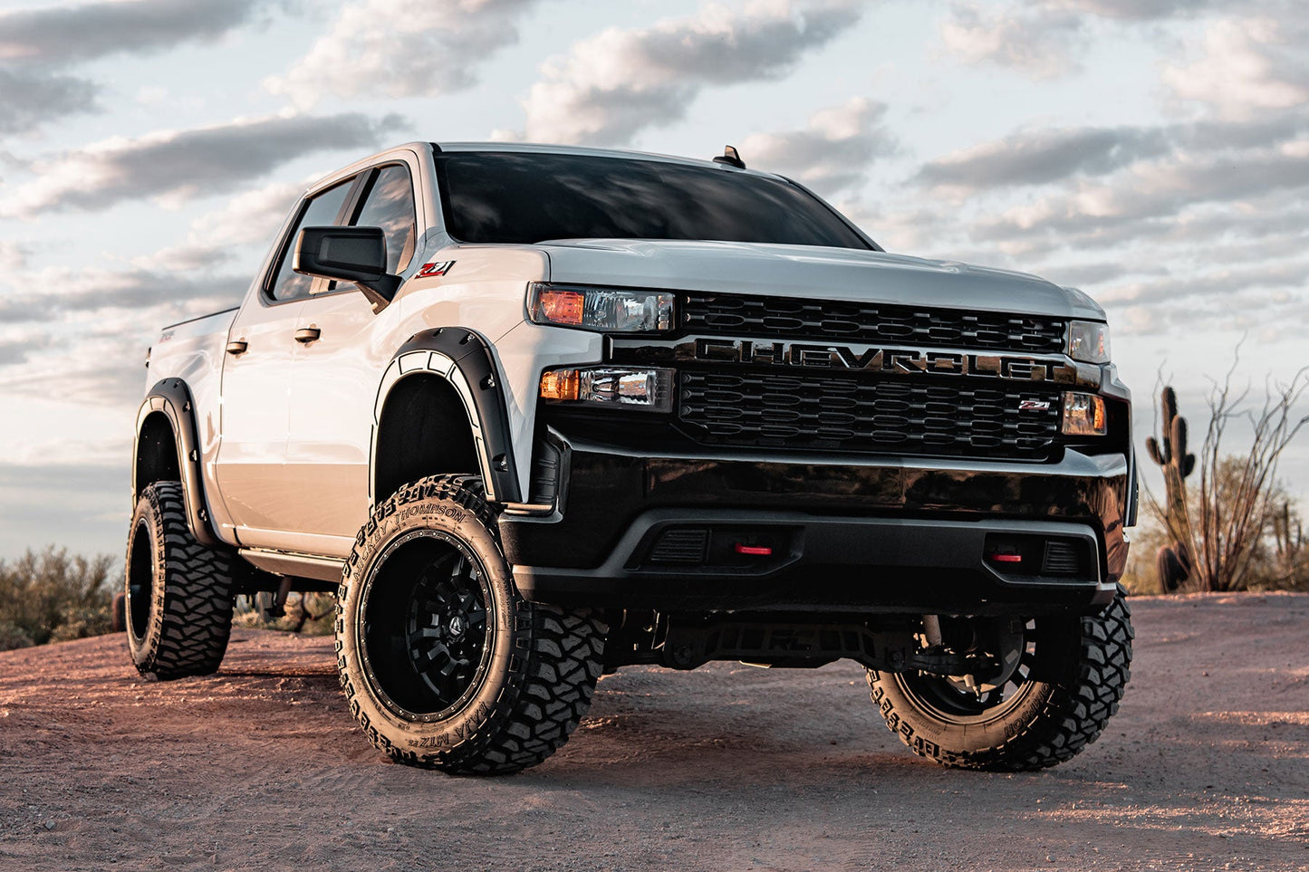 Rough Country A-C12211-G7J Fender Flares | Defender | G7J Rainforest Green | Chevy Silverado 1500 2WD/4WD (19-26)